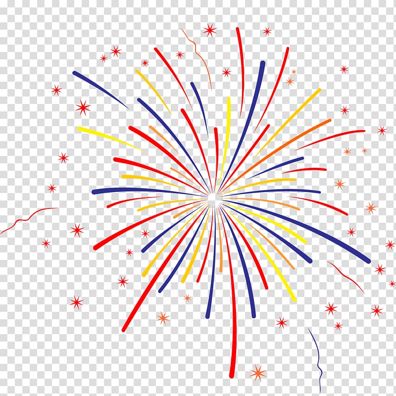 red, yellow, and blue fireworks spark, Graphic design Adobe Fireworks, Decorative fireworks material transparent background PNG clipart