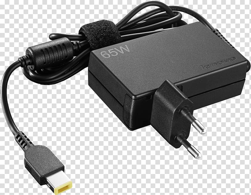 Laptop Battery charger Lenovo AC Adapter, AC Adapter transparent background PNG clipart