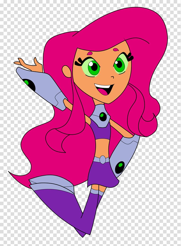 Starfire Robin Teen Titans Cartoon Network, Teen Titan transparent background PNG clipart