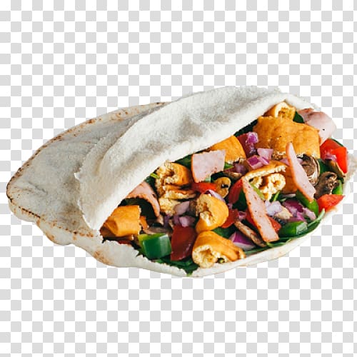 Korean taco Wrap Pita Ham and eggs Falafel, bacon transparent background PNG clipart