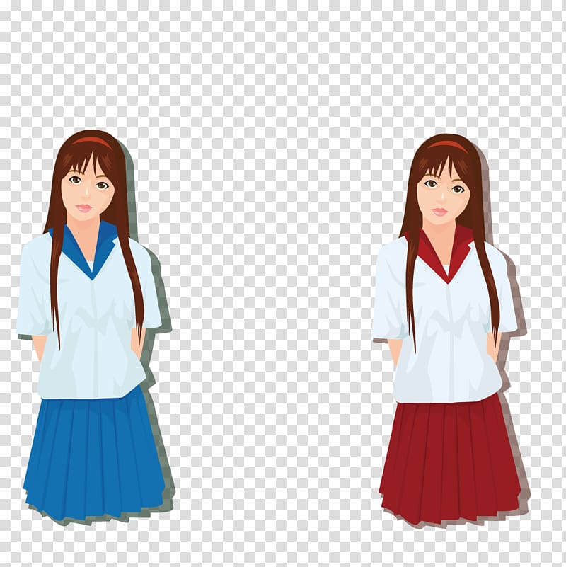 School uniform Student, Female students to wear school uniforms transparent background PNG clipart