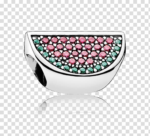 Pandora Charm bracelet Cubic zirconia Jewellery, fashion watermelon transparent background PNG clipart