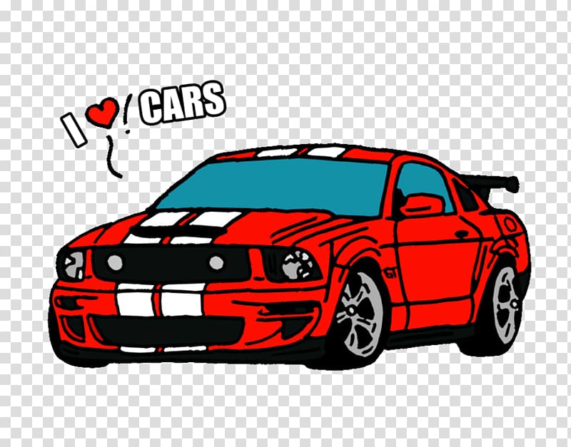 Performance car Sports car Ford Mustang Drawing, car transparent background PNG clipart