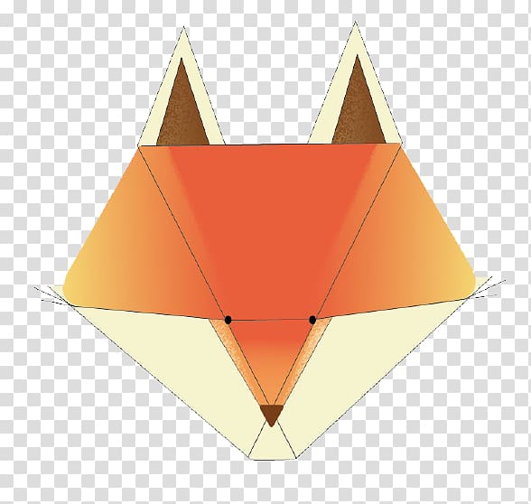 Origami Paper Triangle, Mr Fox transparent background PNG clipart
