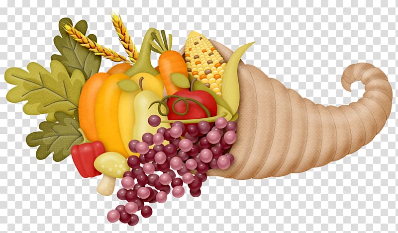 variety of fruit illustration, Cornucopia Thanksgiving , Cornucopia transparent background PNG clipart