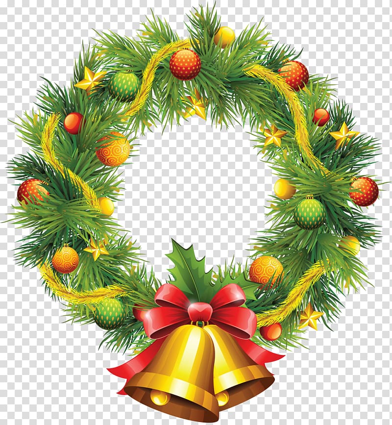 Lala Shop Christmas decoration Reindeer Santa Claus, wreath transparent background PNG clipart