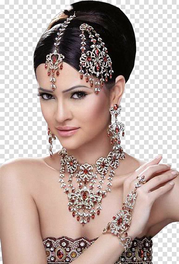 Indian wedding clothes Bride Make-up artist Cosmetics Hairstyle, bride transparent background PNG clipart