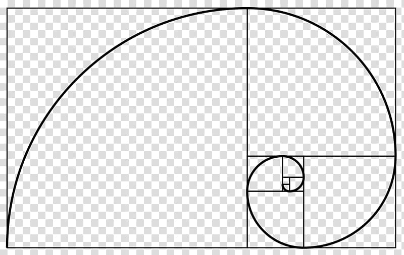 Golden spiral Golden ratio Fibonacci number Golden rectangle, Euclidean transparent background PNG clipart
