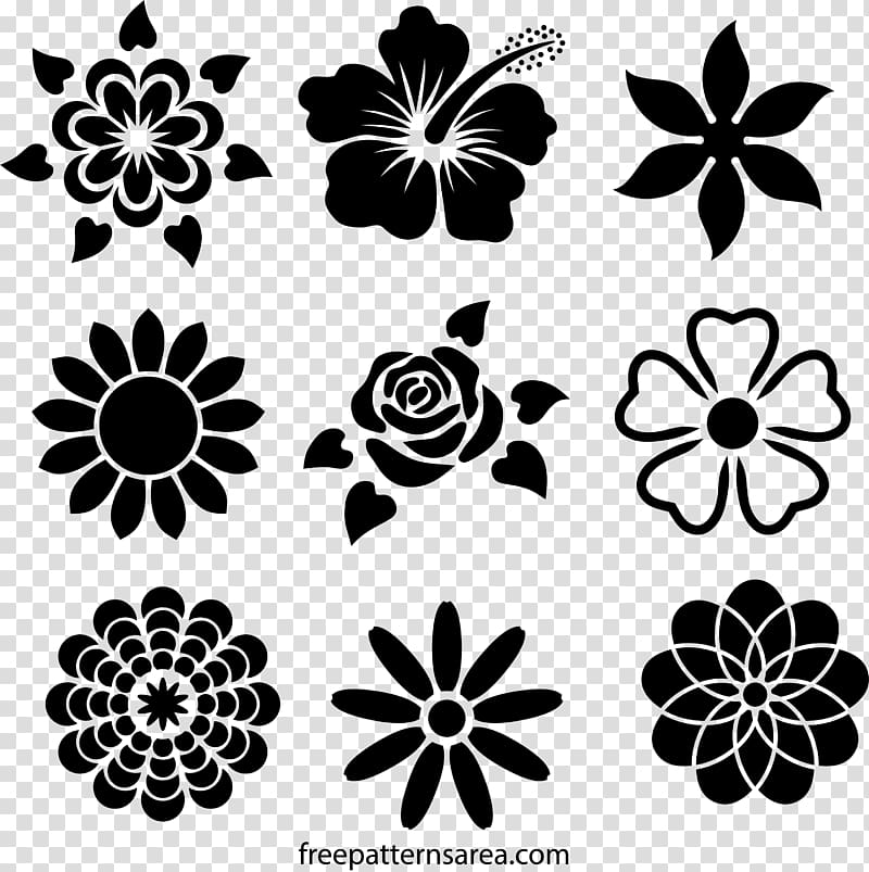 Floral design Stencil Pattern, design transparent background PNG clipart