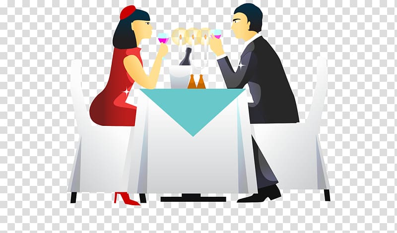 Supper Drawing Romance, Dating men and women transparent background PNG clipart