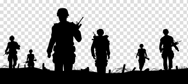 silhouette of soldiers illustration, Soldier Euclidean Illustration, Black Soldier Silhouette transparent background PNG clipart