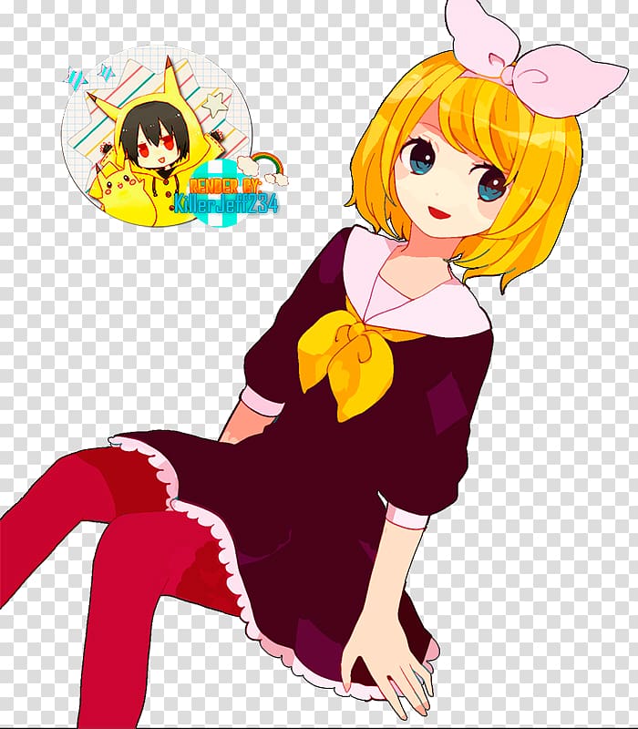 Kagamine Rin/Len Vocaloid Illustration , kagamine rin transparent background PNG clipart