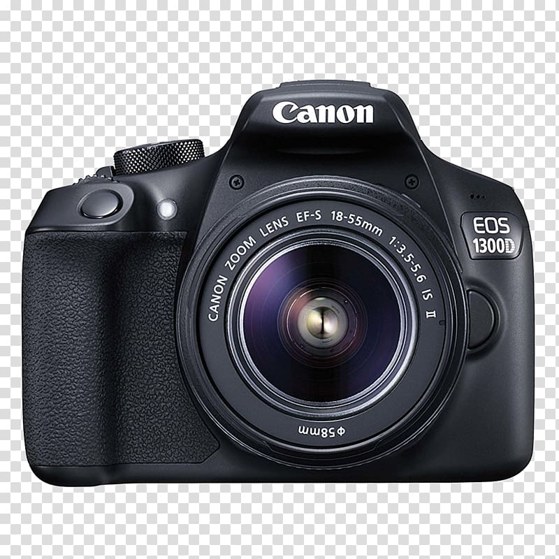 Canon EOS 1300D Canon EOS 1200D Canon EOS 7D Canon EF-S lens mount Canon EF-S 18–55mm lens, Camera transparent background PNG clipart