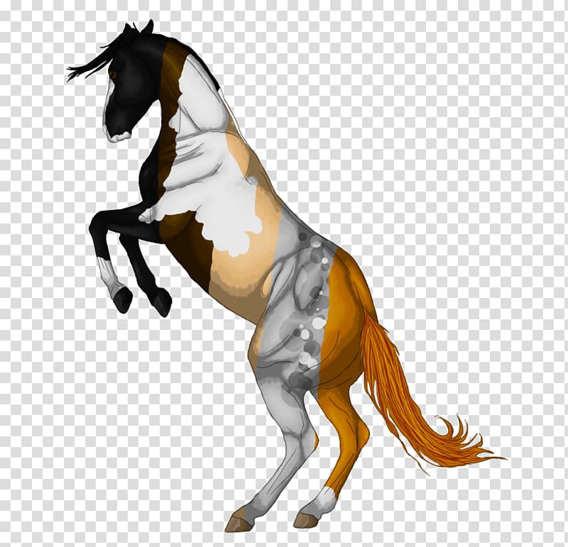 Mane Mustang Pony Stallion Rearing, greyscale transparent background PNG clipart