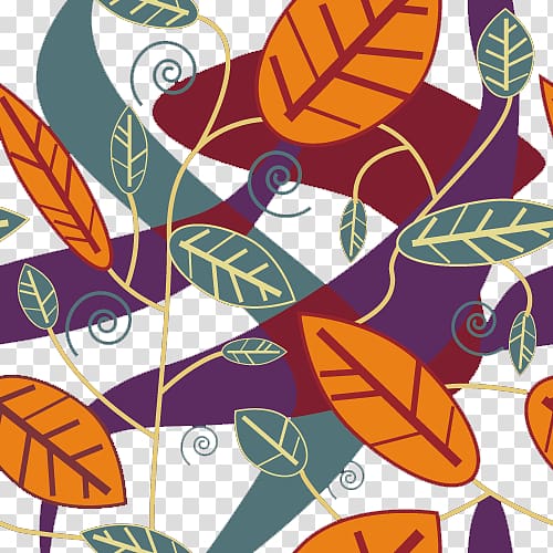 Leaf Euclidean , Hand-painted background material colorful foliage transparent background PNG clipart