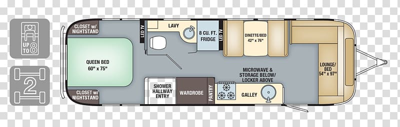 Airstream Floor plan Caravan Campervans, flying clouds transparent background PNG clipart