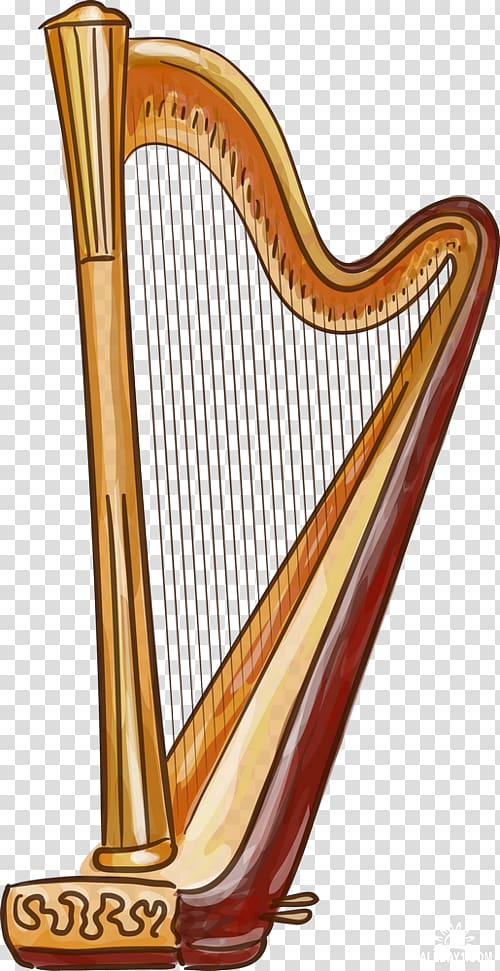 Musical Instruments Harp Drawing, musical instruments transparent background PNG clipart