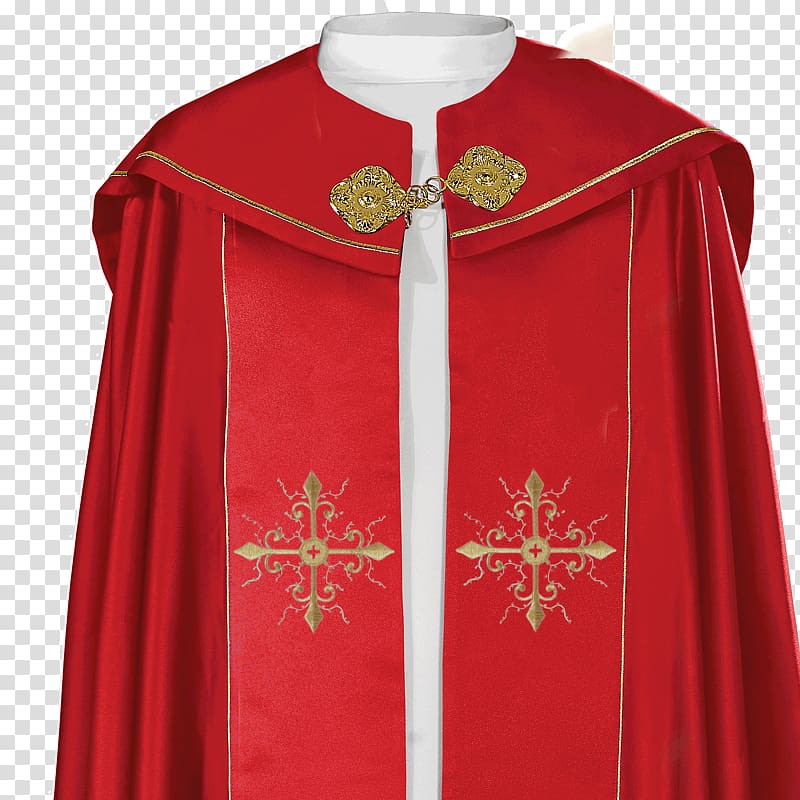 Cope Cape Vestment Liturgy Red, check tablecloth transparent background PNG clipart