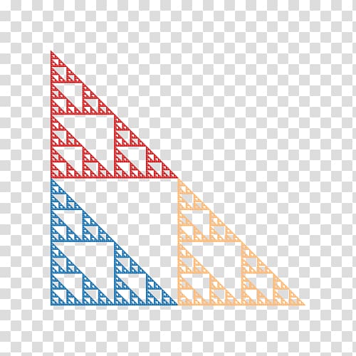 Sierpinski triangle Fractal Koch snowflake Cantor function, triangle transparent background PNG clipart