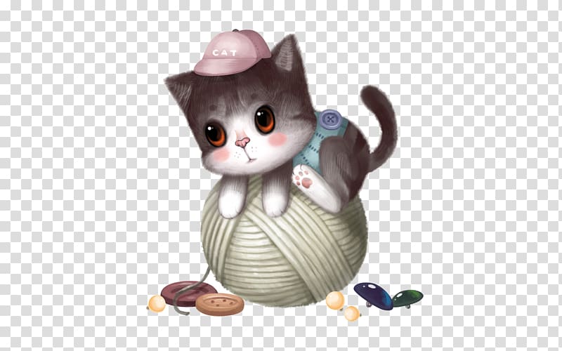 gray kitten illustration, Kitten Cat Cuteness Illustration, Naughty kitten transparent background PNG clipart