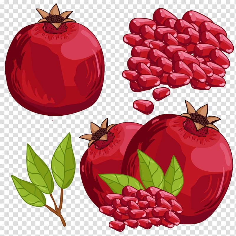 Pomegranate juice Fruit Illustration, Hand-painted pomegranate transparent background PNG clipart