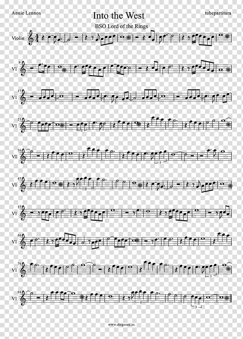 The Lord of the Rings Sheet Music Gollum Violin, sheet music transparent background PNG clipart