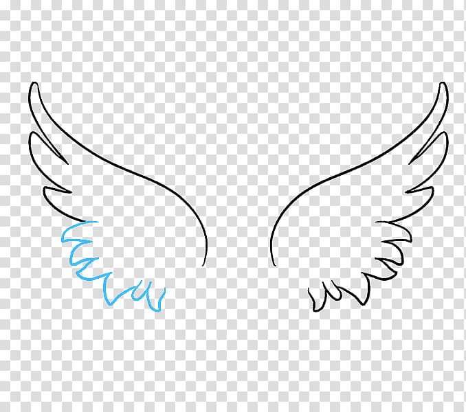 Drawing Line art Angel Sketch, shading texture transparent background PNG clipart