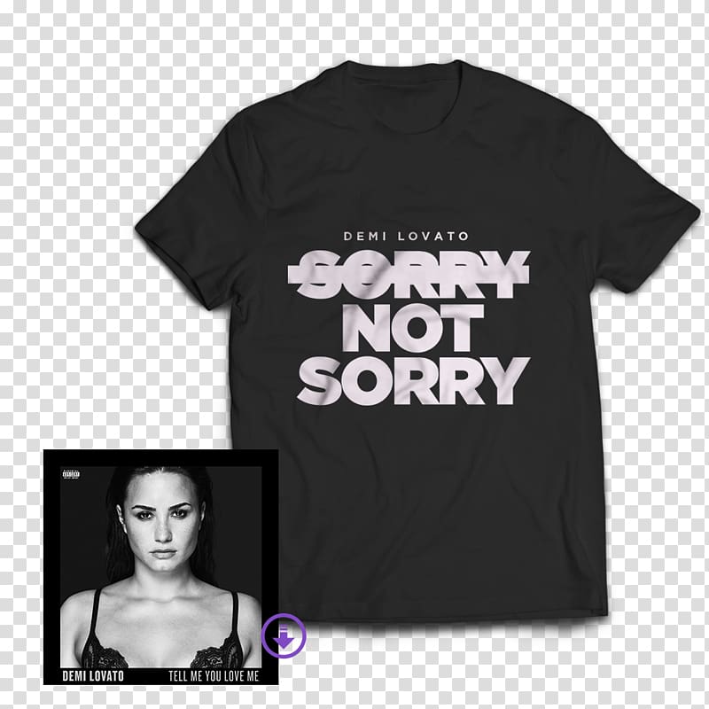 Demi Lovato T-shirt The Neon Lights Tour Tell Me You Love Me World Tour Sorry Not Sorry, digital products album transparent background PNG clipart
