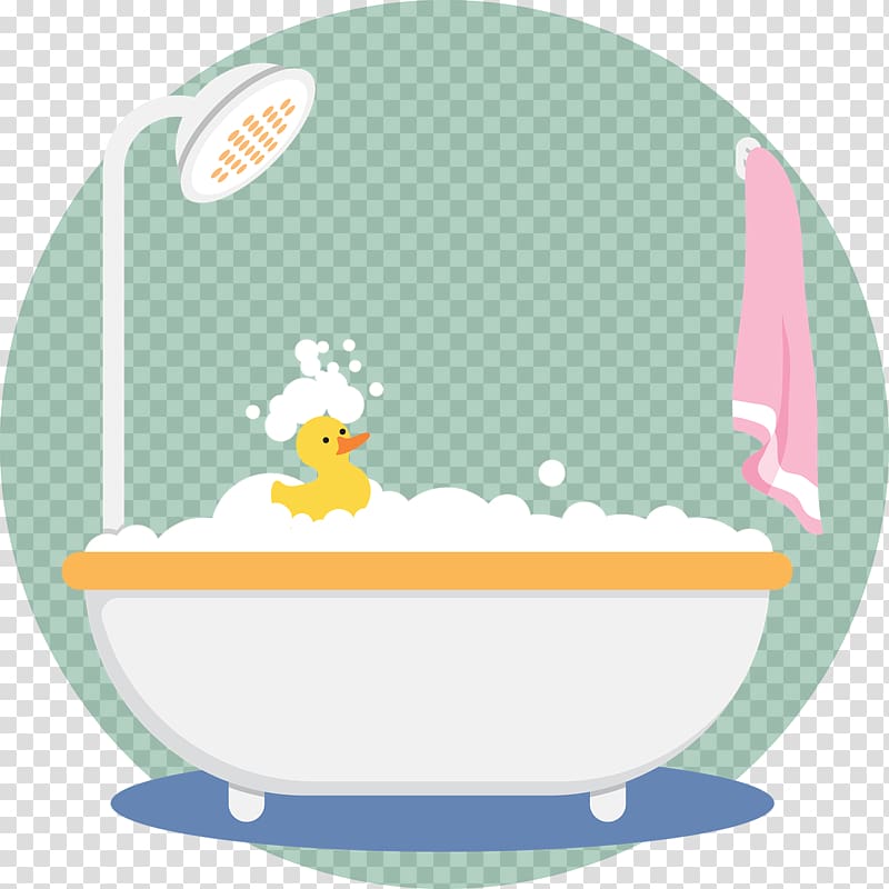 Cartoon Bathtub Illustration, Simple cartoon bathtub transparent background PNG clipart