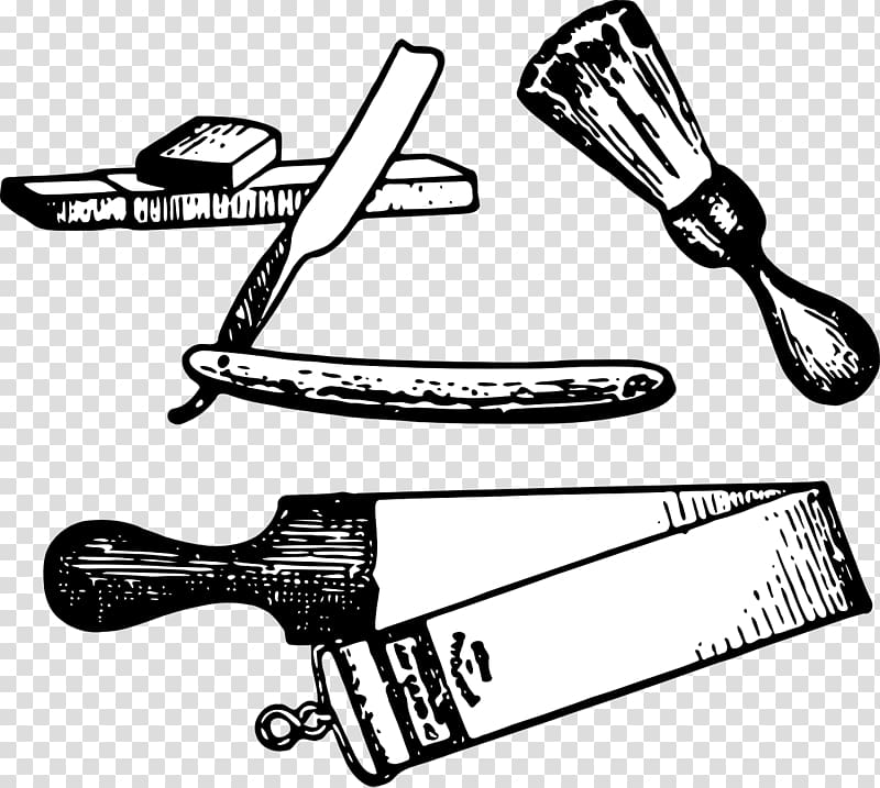 Shaving Beard Straight razor Personal grooming, razor blade transparent background PNG clipart