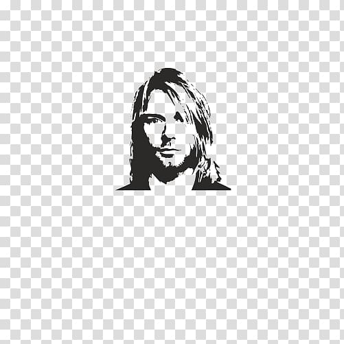 Kurt Cobain Stencil Drawing Portrait, Kurt Cobain transparent background PNG clipart