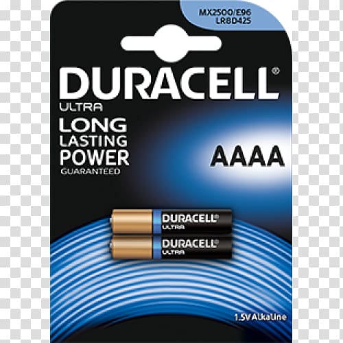 Electric battery Duracell Lithium battery AAAA battery, duracell transparent background PNG clipart