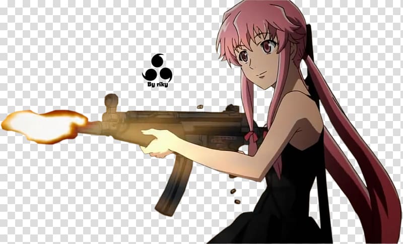 Yuno Gasai Anime Future Diary, mirai nikki transparent background PNG clipart