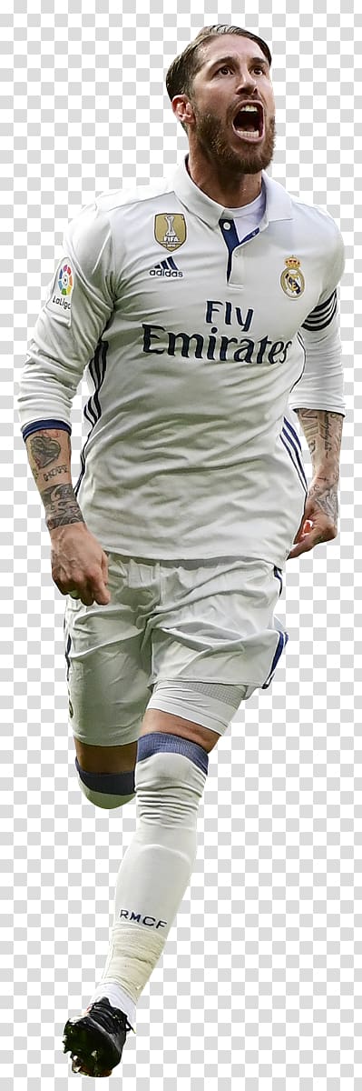 soccer player standing, Jersey Sergio Ramos Sport, Sergio Ramos spain transparent background PNG clipart