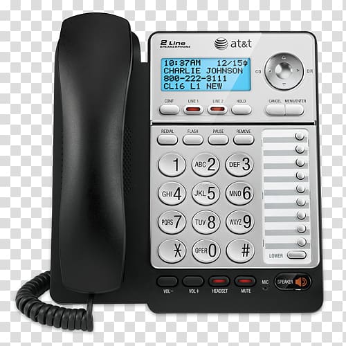 Cordless telephone Speakerphone AT&T Caller ID, atatürk transparent background PNG clipart