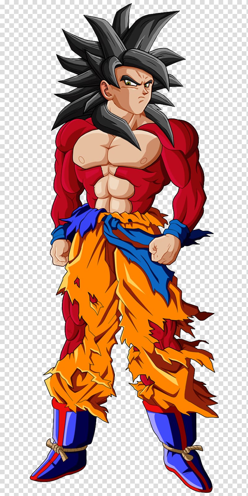 Goku Gohan Vegeta Trunks Majin Buu, Goku Ssj4 transparent background PNG clipart