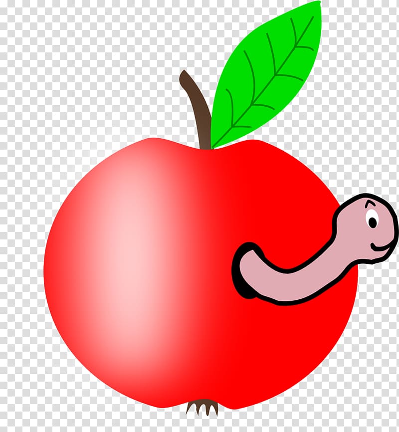 Worm Apple , apple transparent background PNG clipart