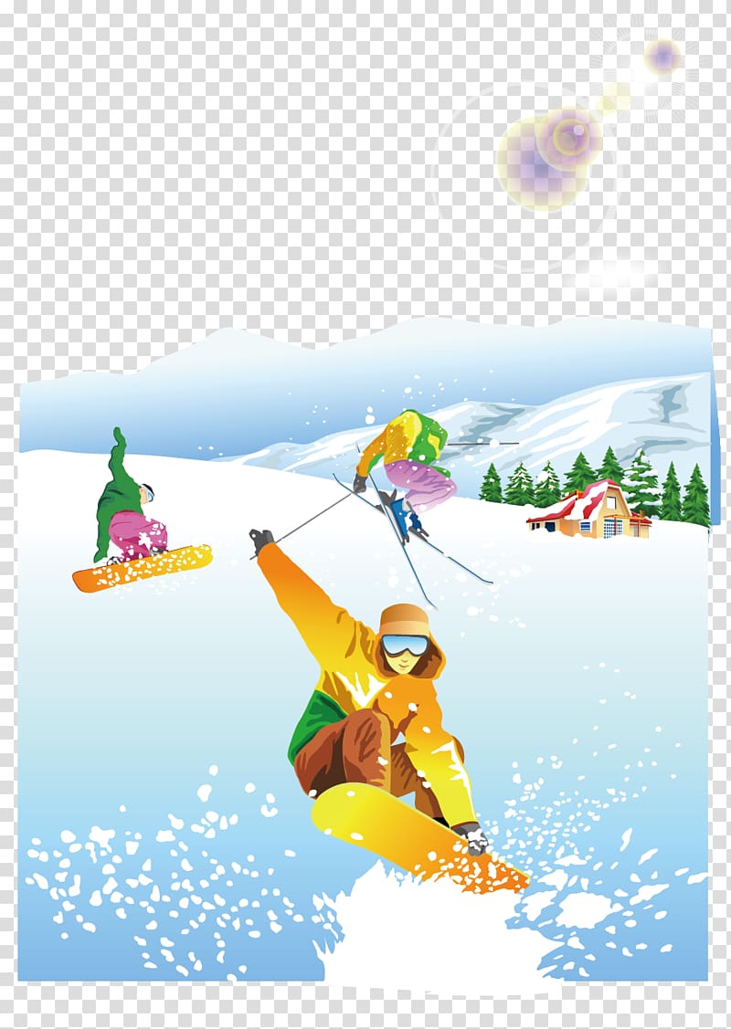 Skiing Snow Sport, Snow ski winter tourism creatives transparent background PNG clipart