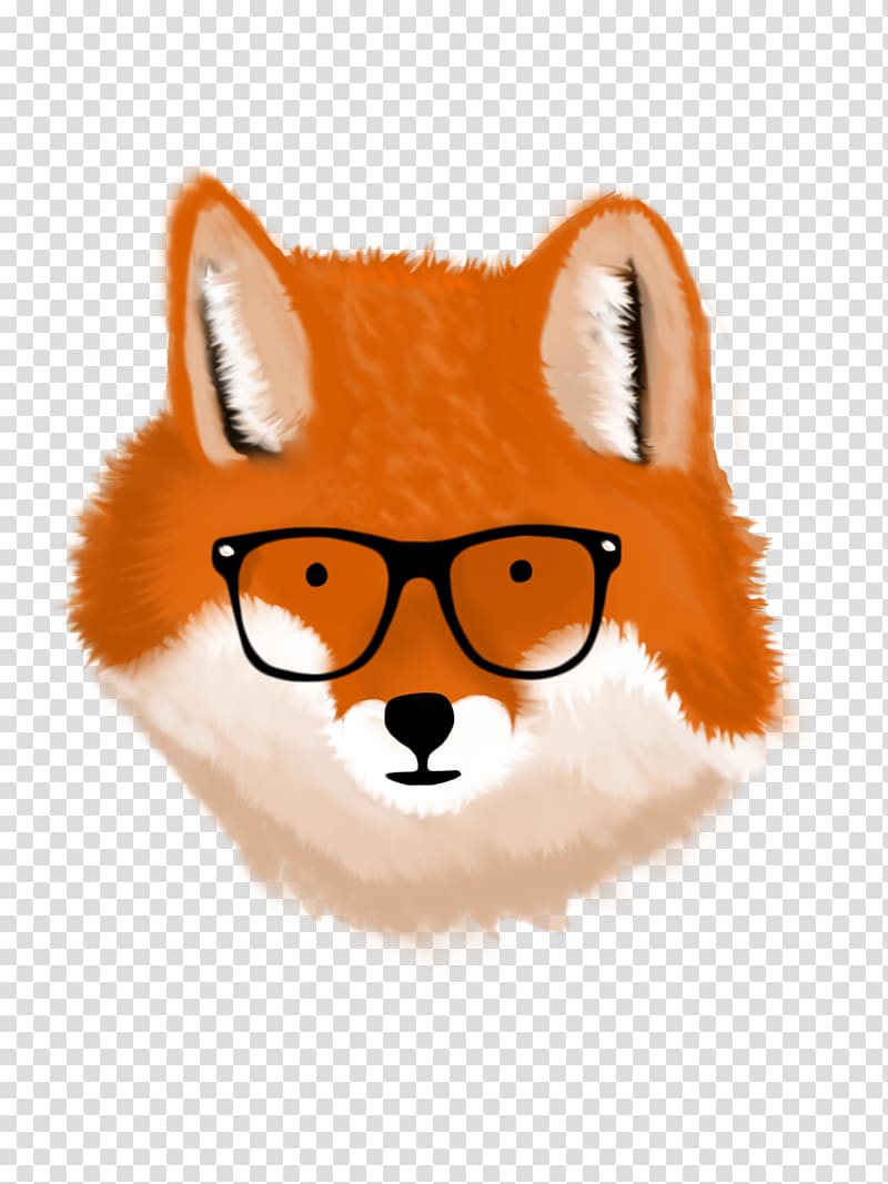 Red fox , clever transparent background PNG clipart