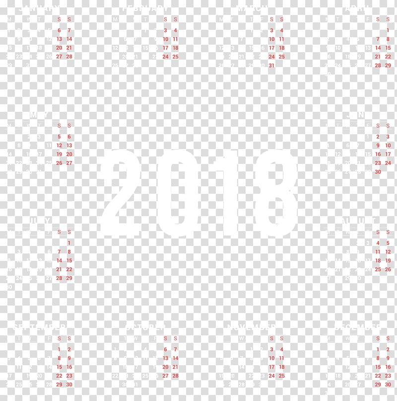 Red Area Pattern, 2018 Calendar transparent background PNG clipart