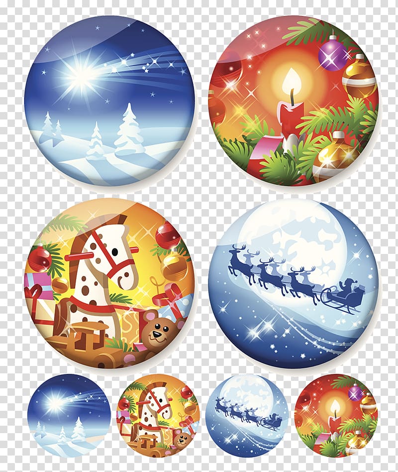 Christmas ornament Sphere, Christmas cartoon label design transparent background PNG clipart