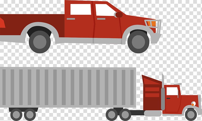 Cargo Truck Intermodal container, Silver container truck transparent background PNG clipart