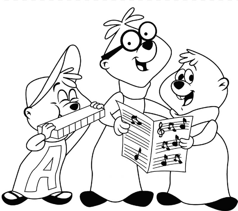 Alvin and the Chipmunks Coloring book Singing The Chipettes, sleeping cartoon transparent background PNG clipart