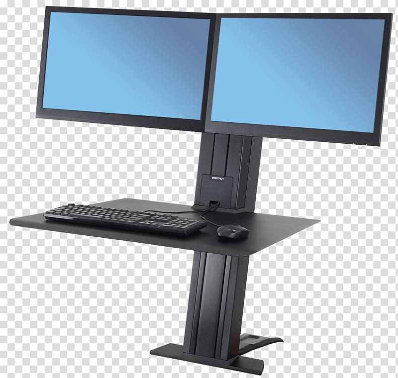 Laptop Sit-stand desk Dell Computer Monitors Workstation, Laptop transparent background PNG clipart