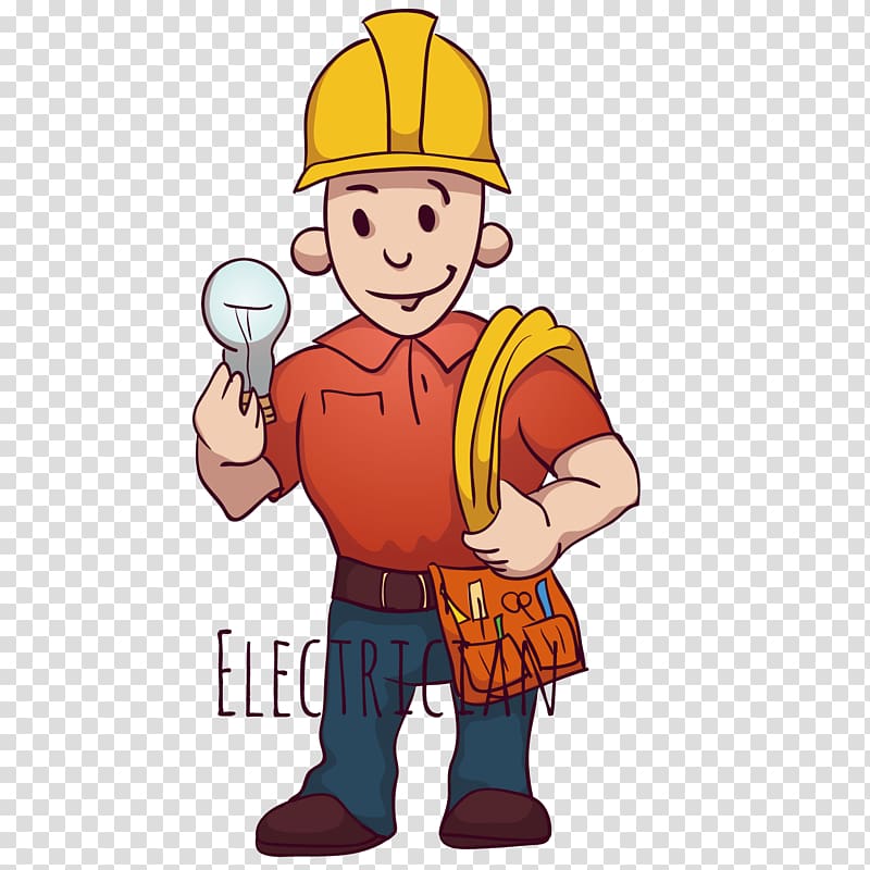 Interior Design Services Electrician, Cute electrician transparent background PNG clipart