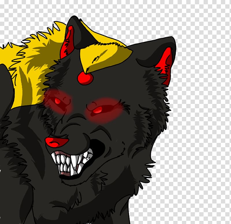 Werewolf Illustration Snout Cartoon Demon, angry black wolf growling transparent background PNG clipart