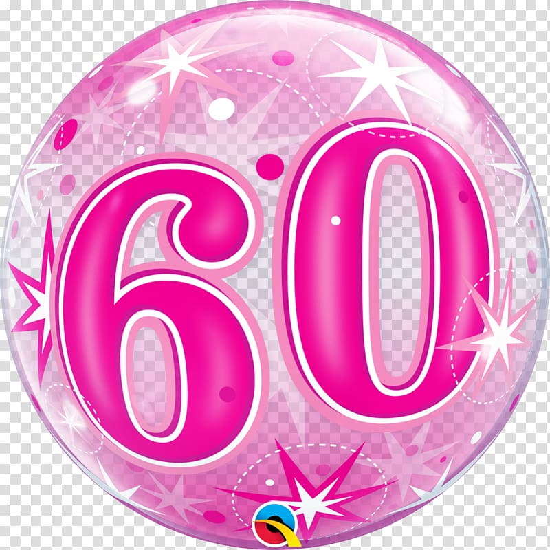 Birthday Party Balloon Confetti Wedding, 60th transparent background PNG clipart