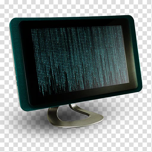 green computer monitor, computer monitor accessory screen multimedia, 11 Computer Matrix transparent background PNG clipart