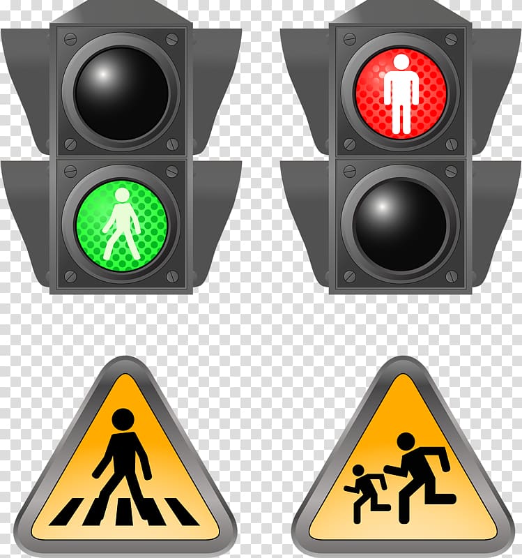 Traffic light Pedestrian , Traffic lights painted cards transparent background PNG clipart