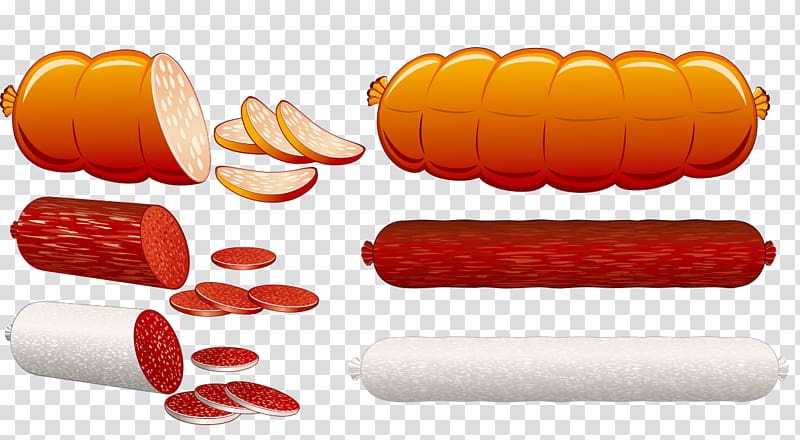 Sausage Hot dog Salami Ham, Ham transparent background PNG clipart